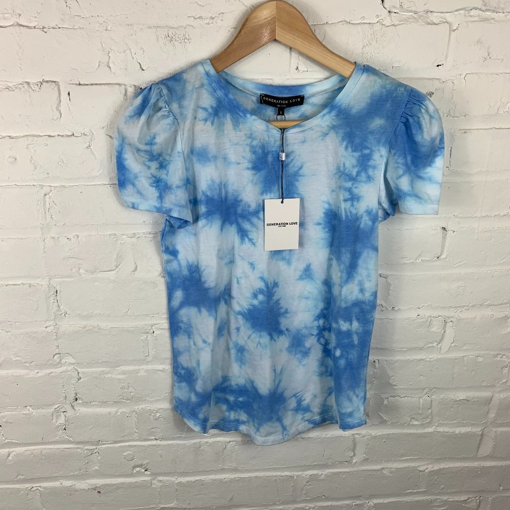 Generation Love Caps Sleeve Tie Dye Tee Shirt SZ S